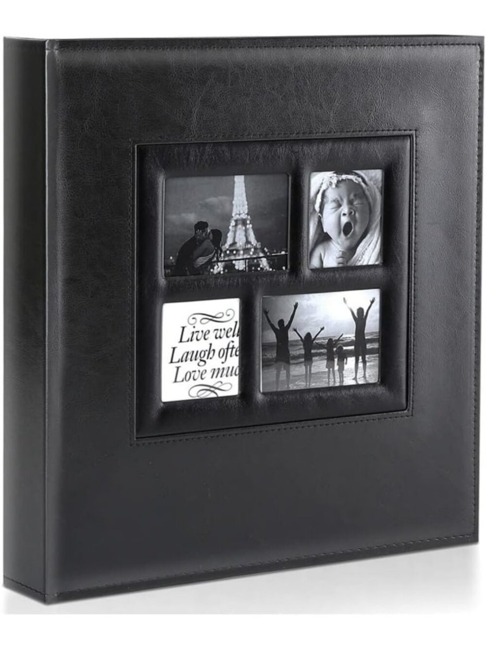 Extra Large 4x6 Photo Album - 1000 Pockets for Family & Wedding Pictures, Black